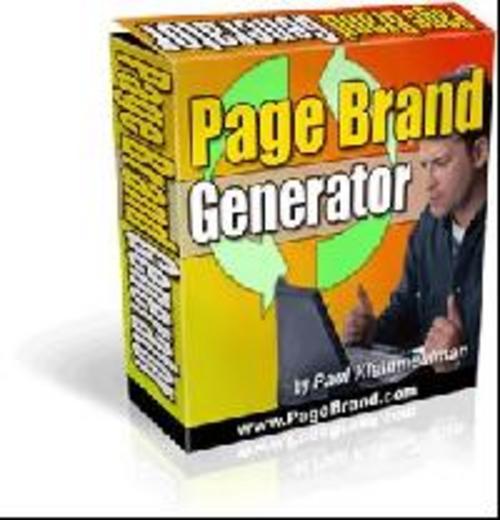 Product picture Page Brand Generator  - (w/Resale Rights) Only $1.50!
