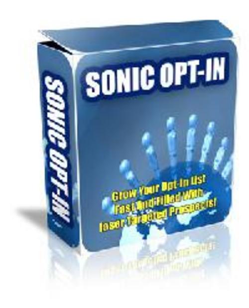 Product picture *New* For 2017 - Sonic Opt-In Software